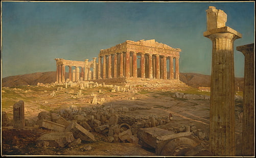 Mitologia Grega, Igreja Frederic Edwin, O Partenon, HD papel de parede HD wallpaper
