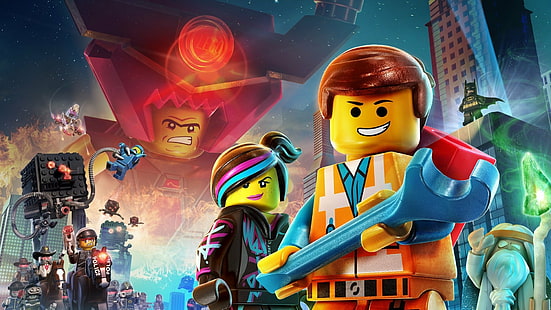 Lego, видеоигра LEGO Movie, Эммет (фильм Lego), Wyldstyle (фильм LEGO), HD обои HD wallpaper