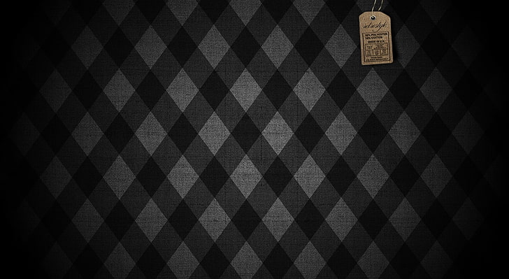 Made In UK, black and gray gingham wallpaper, Aero, Patterns, Made, HD wallpaper