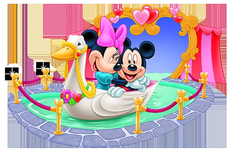 사랑의 미키와 미니 마우스 디즈니의 벽지 Hd 1920 × 1200, HD 배경 화면 HD wallpaper