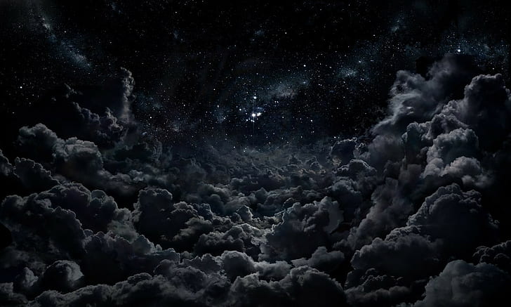 nubes, noche, Fondo de pantalla HD