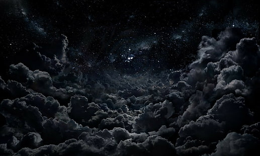nuvole, notte, Sfondo HD HD wallpaper