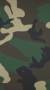 ilustração de camuflagem da floresta, exibição de retrato, vertical, padrão, arte digital, HD papel de parede HD wallpaper