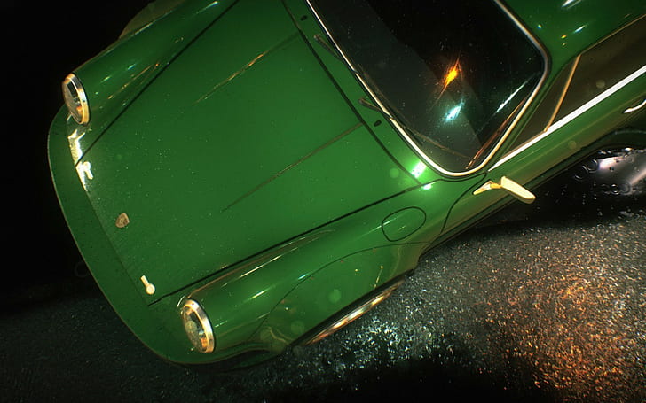 Videospiele brauchen für die Geschwindigkeit 2015 rwb porsche 911 grüne Autos, HD-Hintergrundbild