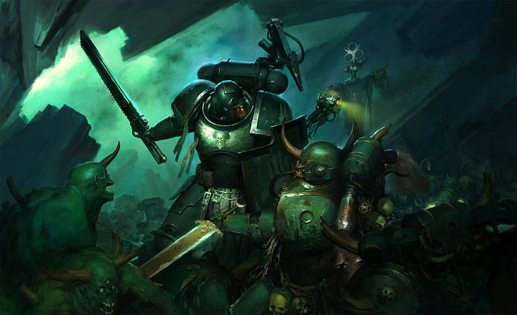 Warhammer, Warhammer 40K, armatura, battaglia, mani di ferro, spada, guerriero, Sfondo HD