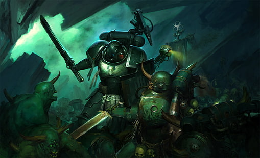 Warhammer, Warhammer 40K, Armure, Bataille, Mains de fer, Épée, Guerrier, Fond d'écran HD HD wallpaper