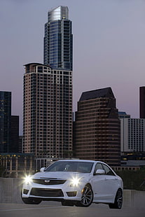 Cadillac ATS-V Sedan, 2016 cadillac ats v, coche, Fondo de pantalla HD HD wallpaper