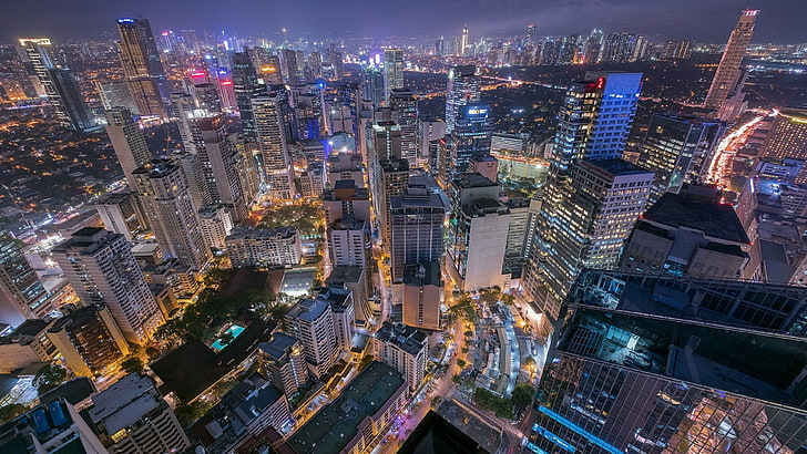city, cityscape, hong kong, metropolis, night, skyline, china, skyscraper, downtown, lighting, asia, tower block, darkness, city lights, HD wallpaper