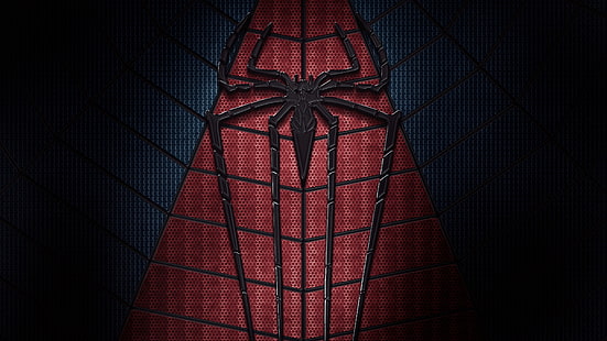 Fond d'écran Spider-Man, Spider-Man, Marvel Comics, bandes dessinées, araignée, super-héros, logo, sombre, Fond d'écran HD HD wallpaper