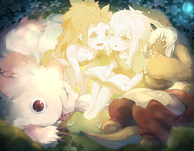 Made in Abyss, аниме момичета, Nanachi (Made in Abyss), Mitty (Made in Abyss), HD тапет HD wallpaper