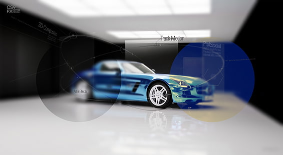 After Effects 3D Comp Properties New Design 2013, blue coupe, artystyczny, 3D, mac apple cs9, after effects, cs9 fx design, macintosh, after effects 3d comp properties-new disign, 2013, mac os x, mac 2013, Tapety HD HD wallpaper