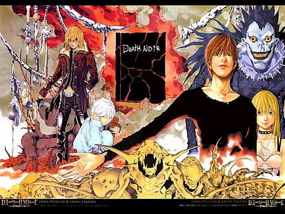 Death note ryuk yagami cahaya amane misa 1024x768 Anime Death Note HD Art, catatan kematian, Ryuk, Wallpaper HD HD wallpaper