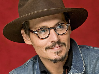 Johnny Depp, kändisar, man, mogna, svarta ögon, glasögon, johnny depp, kändisar, man, mogen, svarta ögon, glasögon, HD tapet HD wallpaper