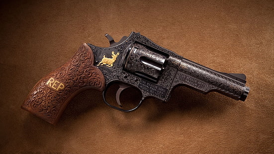 Senjata, Dan Wesson 357 Magnum Revolver, Wallpaper HD HD wallpaper