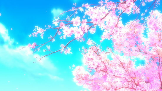 Cherry Blossom, Flowers, Painting, cherry blossom, flowers, painting, HD wallpaper HD wallpaper