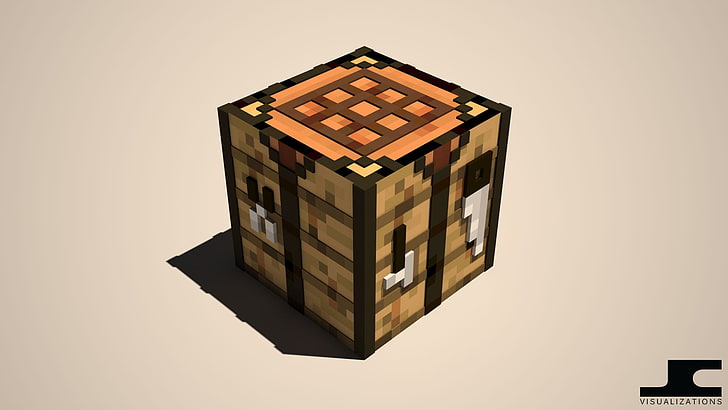 Minecraft box, Minecraft, cube, HD wallpaper