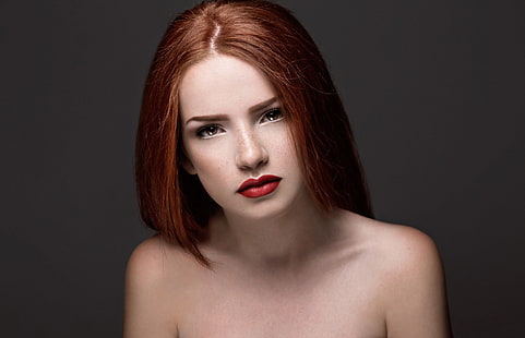 الوجه ، صورة ، نموذج ، المرأة ، أحمر الشعر، خلفية HD HD wallpaper