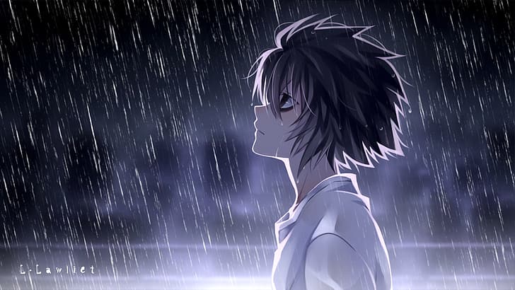 Death Note, Lawliet L, Regen, HD-Hintergrundbild