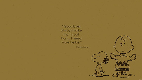Illustration de Charlie Brown et Snoopy, Snoopy, citation de Charlie Brown, Peanuts (bande dessinée), Fond d'écran HD HD wallpaper