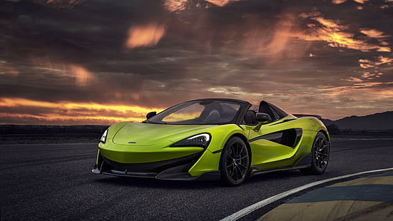  McLaren, McLaren 600LT, Car, Green Car, Sport Car, Supercar, Vehicle, HD wallpaper HD wallpaper