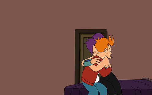 Futurama, Fry (Futurama), Leela (Futurama), Philip J. Fry, Turanga Leela, HD wallpaper HD wallpaper