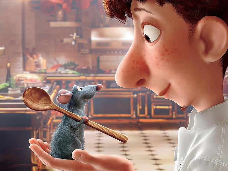 Movie, Ratatouille, Alfredo Linguini (Ratatouille), Mouse, Ratatouille (Movie), Remy (Ratatouille), HD тапет