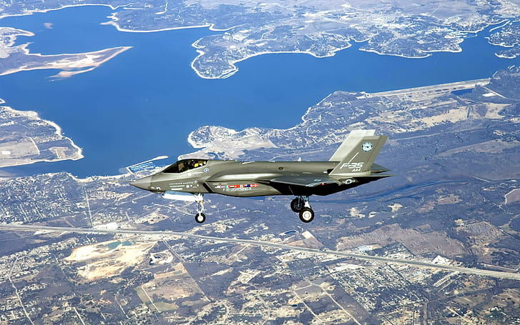 F 35 Lightning II Joint Strike Fighter HD, myśliwiec, błyskawica, samoloty, f, ii, strajk, 35, połączenie, Tapety HD