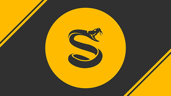 Cobra logo, logo, snake, yellow, splyce csgo, HD wallpaper HD wallpaper