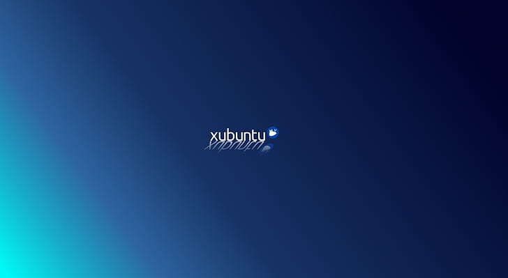 Xubuntu ، أجهزة الكمبيوتر ، Linux ، Xubuntu ، أزرق ، شعار ، مجردة، خلفية HD