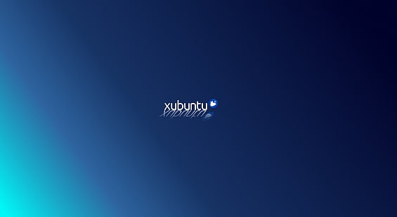 Xubuntu, Computer, Linux, Xubuntu, blau, Logo, abstrakt, HD-Hintergrundbild HD wallpaper