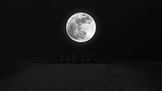 2560x1440 px Moon night Stonehenge Videospel Mortal Kombat HD Art, Moon, night, Stonehenge, 2560x1440 px, HD tapet HD wallpaper