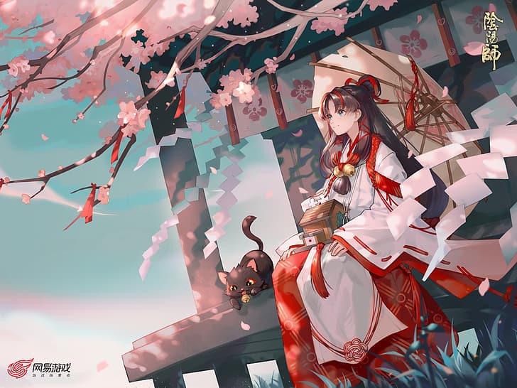 gadis anime, Onmyoji, Wallpaper HD
