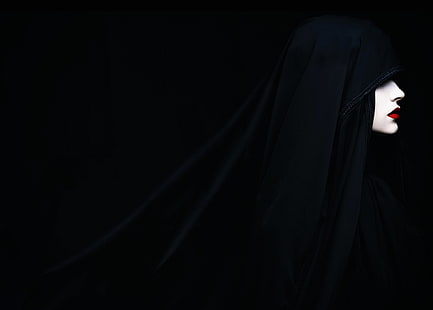 أسود ، الملف الشخصي ، المرأة ، النموذج ، بساطتها، خلفية HD HD wallpaper
