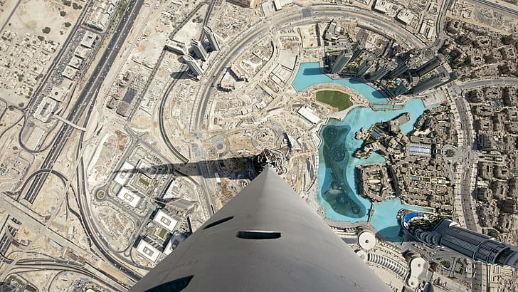 Burj Khalifa, architettura, edifici alti, città, vista aerea, vista città, burj khalifa, architettura, edifici alti, città, vista aerea, vista città, Sfondo HD