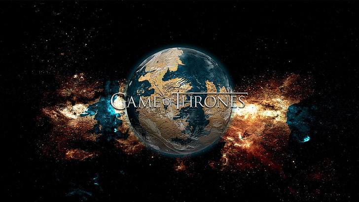 Game of Thrones, Westeros, stjärnor, rymdkonst, planet, digital konst, HD tapet