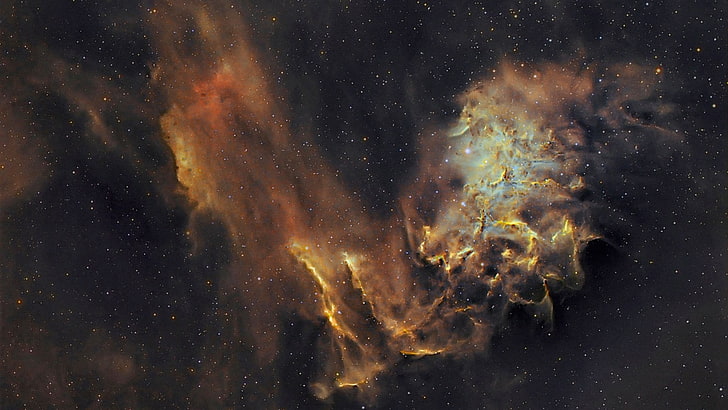 Malerei des schwarzen und braunen Himmels, der NASA, der Galaxie, der Sterne, des Himmels, des Nebels, des Planeten, HD-Hintergrundbild