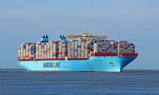 การสะท้อนกลับ, คณะกรรมการ, เรือ, สาย, สินค้า, เรือคอนเทนเนอร์, เมดิสัน, คอนเทนเนอร์, Maersk, Maersk Line, Madison Maersk, วอลล์เปเปอร์ HD HD wallpaper
