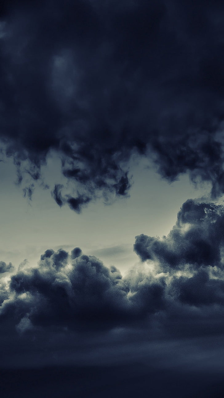 gray clouds, clouds, sky, pivot, HD wallpaper