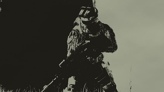 армейская иллюстрация, Halo, Halo Reach, видеоигры, HD обои HD wallpaper