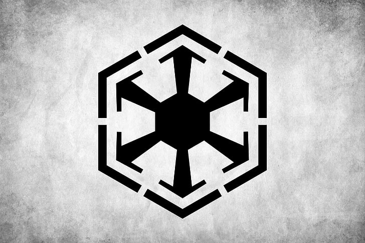 шестиугольный черный логотип, Звездные войны, HD обои