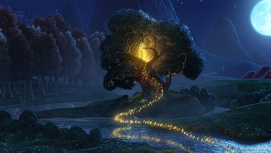Film, Tinker Bell And The Lost Treasure, Tree, HD tapet HD wallpaper