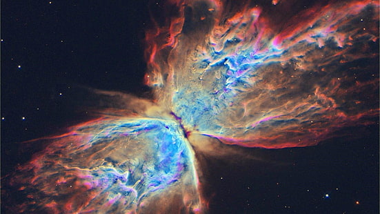 nebulosa, nebulosa farfalla, hubble, nebulosa planetaria, ngc 6302, spazio, universo, spazio, Sfondo HD HD wallpaper