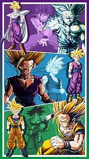 Dragon Ball, Dragon Ball Z, Gohan, Son Gohan, Super Saiyan, Super Saiyan 2, Son Goku, Dragon ball Z Dokkan Battle, Dragon Ball Z Kai, HD wallpaper HD wallpaper
