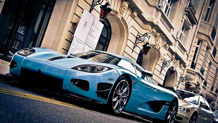 car, Koenigsegg CCX, blue cars, HD wallpaper