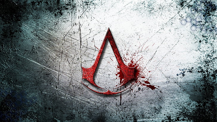 Assassin's Creed Blood Logo HD, видеоигры, с, логотип, кровь, ассасин, кредо, HD обои