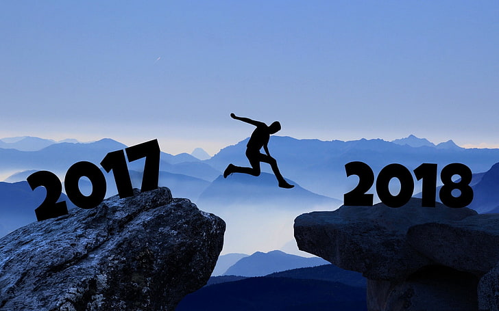 Carta da parati 2017 e 2018, grafica, 2017 (anno), 2018 (anno), salto, Sfondo HD