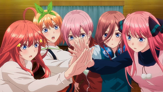 5-toubun keine Hanayome, Nakano Yotsuba, Nakano Nino, Nakano Miku, Nakano Ichika, Nakano Itsuki, Anime Mädchen, Anime, HD-Hintergrundbild HD wallpaper