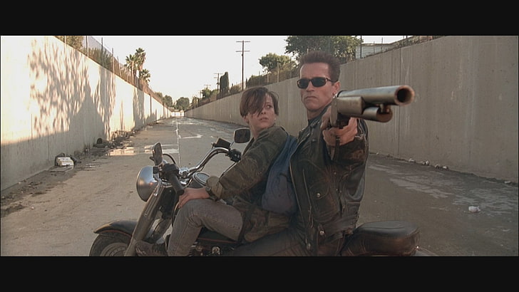 Terminator, Terminator 2: le jour du jugement, Arnold Schwarzenegger, Edward Furlong, John Connor, Le Terminator, Fond d'écran HD