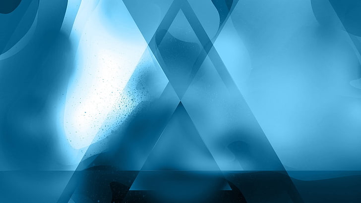 color azul y blanco, abstracto, azul, geometría, cian, Fondo de pantalla HD