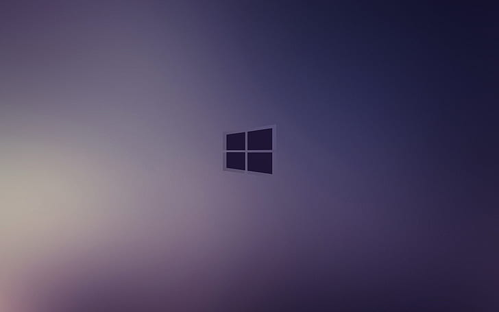 Windows 10, minimalis, karya seni, latar belakang ungu, Wallpaper HD